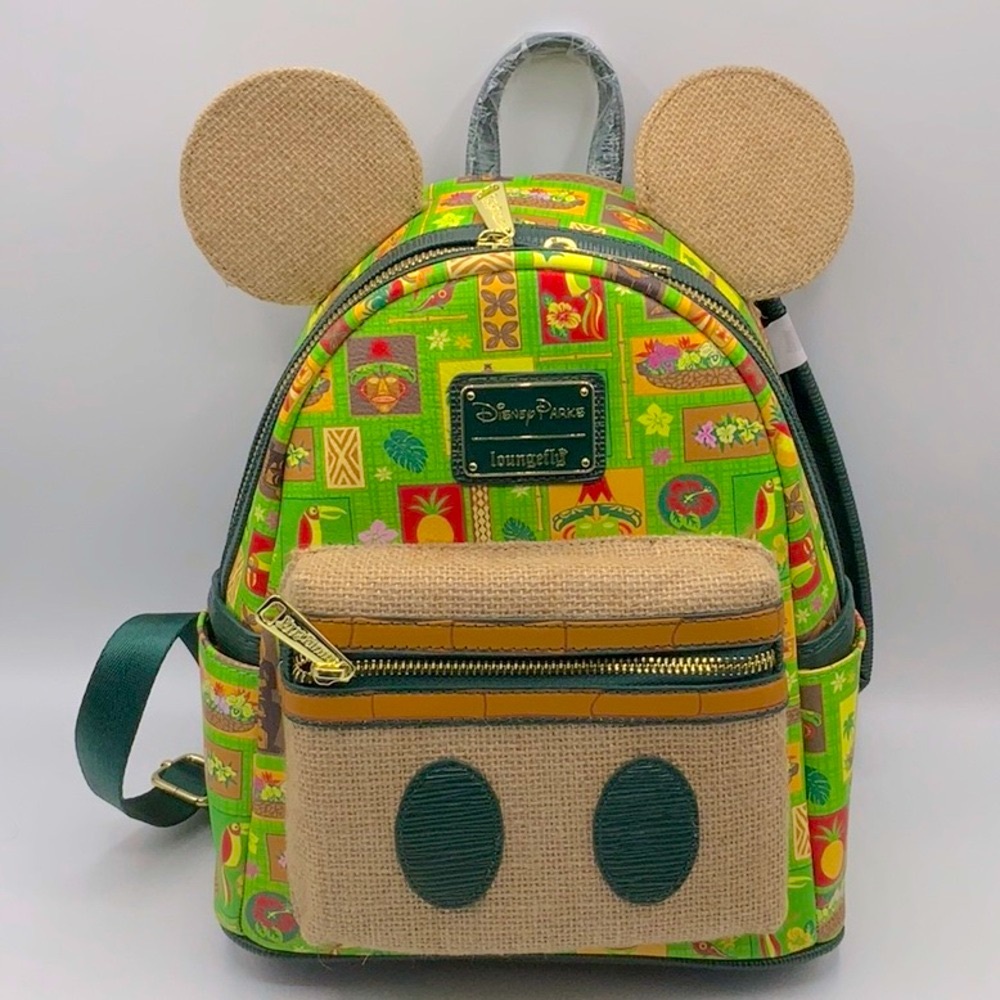 Disney Parks Loungefly Mickey Enchanted Tiki Room Mini Backpack